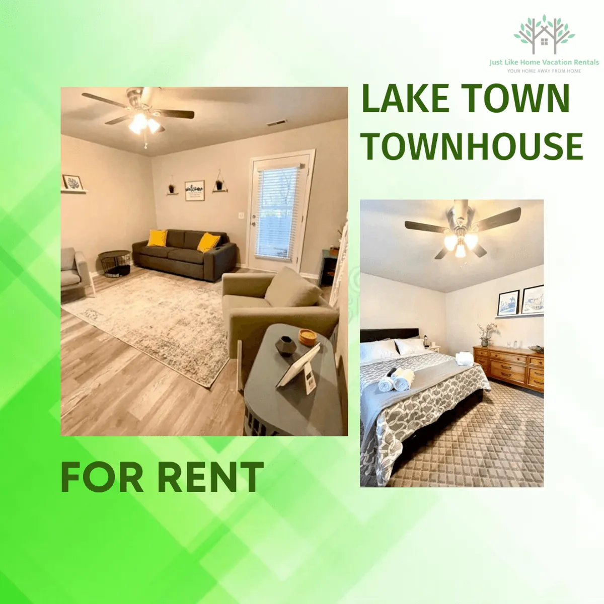 The hero image showcases a cozy, sunlit living room with a plush sofa adorned with cheerful yellow pillows, a stylish coffee table, tasteful wall art, and a glimpse of an inviting bedroom beyond. The space feels warm, modern, and thoughtfully decorated, ideal for both relaxing and socializing.